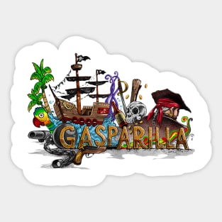 Gasparilla Pirate Ship Tampa FL Pirate Festival Sticker
